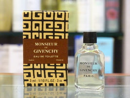 Monsieur de Givenchy Eau de Toilette 3ml Splash Miniature Vintage very r... - £36.35 GBP