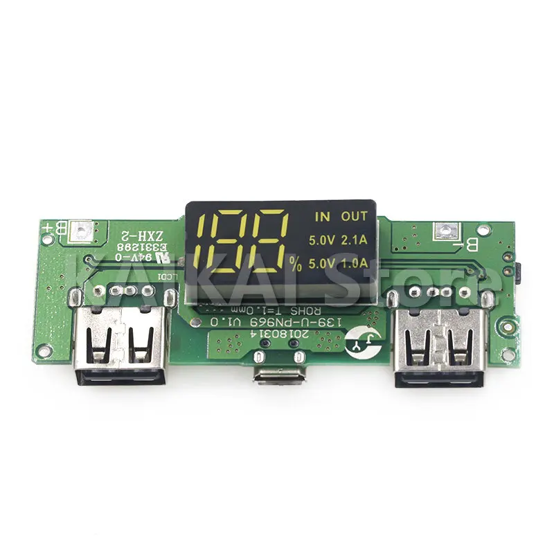 House Home Lithium Battery Charger Board LED A USB 5V 2.4A Micro/Type-C USB Mobi - £19.98 GBP