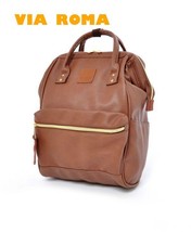 Men Leather Backpack Fashion Large Capacity 15.6inch Laptop BackPack 2022 Teenag - £72.41 GBP