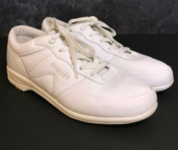 Propet Womens Sz 8.5 W Washable Walkers Leather Comfort Shoes Sneakers Wide - $80.99