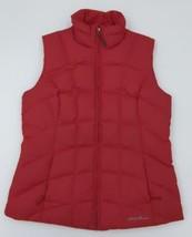 Eddie Bauer EB650 Down Quilted Puffer Vest Red Full Zip Women’s Size XS ... - $24.25