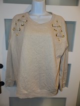 Michael Kors Oatmeal Heat Basics Pullover Shirt Size L Women&#39;s NEW - £46.28 GBP