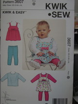 Sewing Pattern 3607 Baby Infant Shirt, Leggins &amp; Jumper sizes XS- XL UNCUT - $6.99