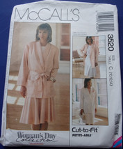 McCall’s Misses’ Unlined Jacket Tie Belt &amp; Skirt Size 10-14 #3520 - £4.62 GBP