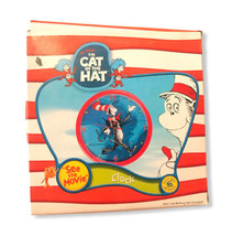 Dr. Seuss Cat In The Hat 2003 Universal Studios Wall Clock Round 9.5&quot; w/... - £14.93 GBP