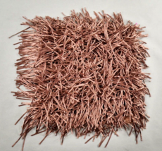 425 South Los Angeles Metallic Rose Gold Fringe 17&quot; Square Pillow Cover - £39.15 GBP