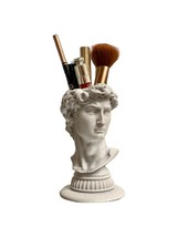 David Head Bust Statue makeup organizer storage pen brush Holder desktop organiz - £36.27 GBP
