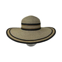 Scala Collezione Paper Hat Woven Sun Beach Hat Wide Brim One Size Medium - £13.00 GBP