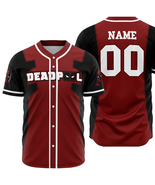 Custom Baseball Jersey Deadpool Costume Unisex Shirt Personalized Birthd... - £15.97 GBP+