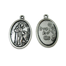 100pcs of 1 Inch Oval Saint Francis with Dog Assisi Pray For Us Medal Pe... - $28.03