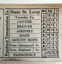 Railway Transfer Tickets Maine Penobscot Transportation State Street Loo... - €21,48 EUR
