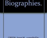 Musical Biographies. [Hardcover] GREEN, Janet M., compiled by - $7.78