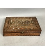 Vintage Wooden Box With Inlaid Mother of Pearl - Box Doesn’t Latch - 12x8” - $19.79