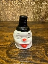 Vintage Clown Mime Bell White Face Stovepipe Hat Circus Porcelain Red Lips - £9.63 GBP