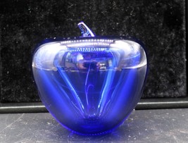 Stunning Vintage Cobalt Blue Hand Blown Apple Fruit Paperweight Art Glas... - €21,39 EUR