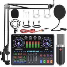 Portable Dj20 Mixer Sound Card With 48V Microphone For Studio Live Sound... - £207.24 GBP