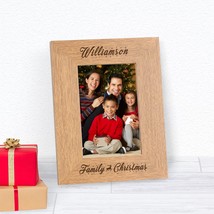 Family Christmas Personalised Wooden Photo Frame Christmas Gift For Mum , Dad ,  - $14.95