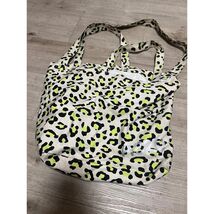 Aeropostale Leopard Print Tote Bag Cream Lime Green Black Silver Logo - $19.80