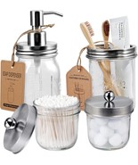 The Rustic Farmhouse Decor Apothecary Jar Bathroom Countertop, Vanity Or... - €31,84 EUR