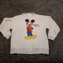 Vintage Disney Mickey Unlimited Sweater Adult Large Gray Crewneck Sweats... - $27.67