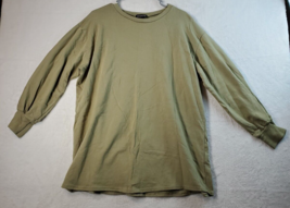 Pretty Little Thing Shirt Womens Size 6 Top Green Knit 3/4 Sleeve Round Neck - £11.50 GBP