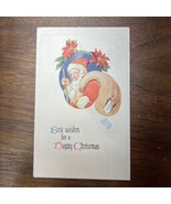 Old World Santa Claus Happy Embossed Merry Christmas Postcard Divided Back - $1,322.54 MXN