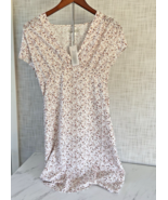 Outerknown Fall Floral V-Neck Dress Side Zipper Women's Medium Knee Leng... - $62.09