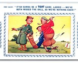 Bamforth Golf Comic We&#39;ve Both Missed The Ball UNP DB Postcard S2 - $4.42