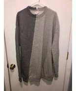 Lovers and Friends Gray Colorblock Oversized Sweatshirt Mini Dress SZ Small - $558.50 MXN