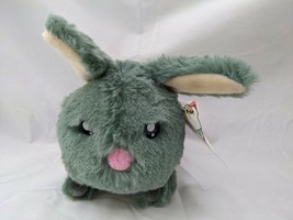 Ideal Toys Direct Rabbit Plush Bunny 6 Inch Gray Green Stuffed Animal Toy - $8.95