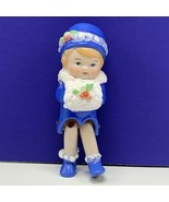 Markus porcelain doll figurine 1979 signed christmas caroler muff girl b... - $29.65