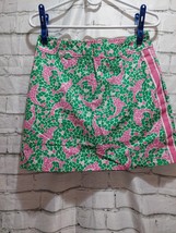 Vintage Lilly Pulitzer White Label Size 4 Pink &amp; Green Dolphins Mini Skort - GUC - £25.01 GBP