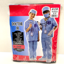 Doctor Jr Kids Halloween Costume Medium 8 to 10 Scrubs Mask Cap ID New - £10.07 GBP