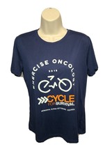 2018 Cycle for Survival Exercise Oncology Womens Medium Blue Jersey - £14.22 GBP