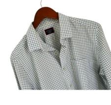 UNTUCKit Shirt Dutton-Down Wrinkle Free Pocket White Blue Check Size Large - $462.49 MXN