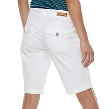 Womens Bermuda Shorts Unionbay White Dress Casual Jr Girls $36 NEW-size 17 - £12.46 GBP