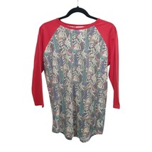 LuLaRoe Disney Randy M Women Raglan Top With Cruella Print Dalmatians 3/... - $23.38