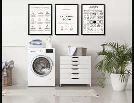 Laundry Symbols Sign In Spanish for Laundry - Instant Download  - $7.00