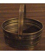 Gently Used Hand Crafted Solid Brass Small Size Decorative Basket, India... - $20.36 CAD