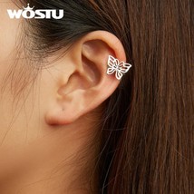 Wostu 925 Silver 1pc Vintage Hollowed-out Butterfly Ear Cuff NO Piercing... - £16.24 GBP