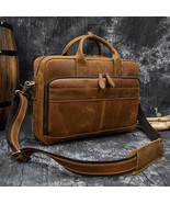 Men&#39;s Vintage Genuine Leather Business Commuter Bag - €127,93 EUR+