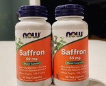 2 Saffron By NOW 50 Mg. 60 Caps Lot of 2 Exp. 7/25 - £29.88 GBP