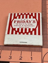 Matchbook Cover T.G.I. Friday’s  Greenville At Southwestern Dallas, Texa... - $230.57 MXN