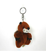 Groundhog Beaver Squirrel Keychain Plush Animal Rodent Mascot Toy Backpa... - $7.46 CAD