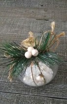 Trimmerry Evergreen Twilight Collection Rustic Ornament Clear Glass New - $21.02