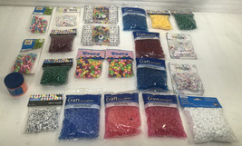LOT OF 21 PACKS OF, ALPHABET and  BEADS - £27.26 GBP