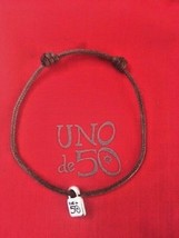 Uno De 50 Bracelet silver charm locket brown Uno De Cincuenta Spanish jewelry - £7.67 GBP
