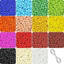  3000 Pc Opaque Seed Beads 6/0 4 mm  Jewellery Making Material Earring Necklace - £16.99 GBP+