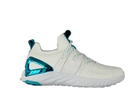 [E92577] Mens Peak Taichi 1.0 Plus White Metallic Blue Comfort Flyknit R... - $52.47