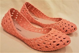 Melissa/Campana Crochet Ballet Flats Sz.8 Pale Pink PVC Jelly  - £39.94 GBP